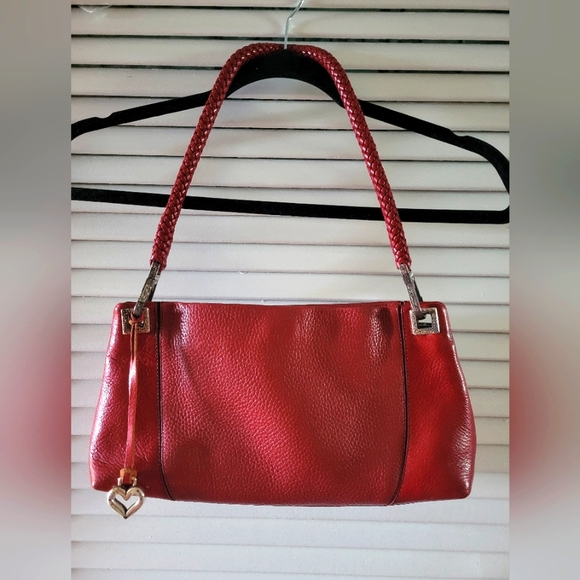 Vintage Red Leather Brighton Women's Bag - Picture 1 of 7
